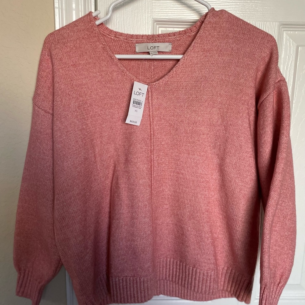 NWT loft sweater blush pink